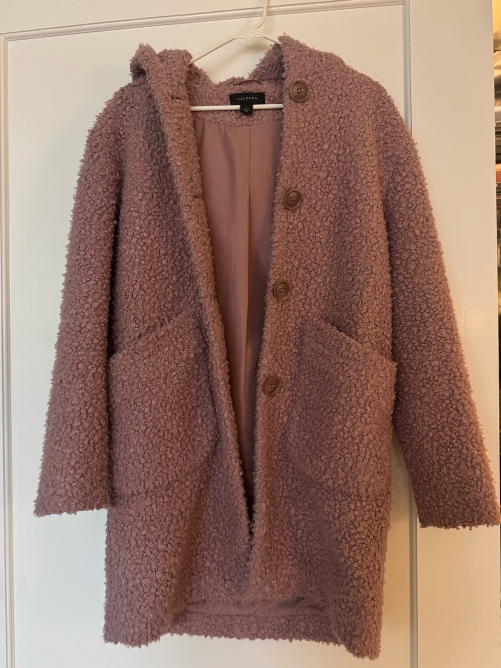 Cozy Hooded Coat - Mauve